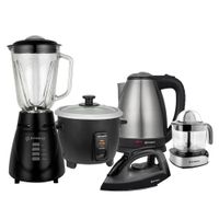 Licuadora BL4125VN + Olla Arrocera RC006N + Hervidor Eléctrico KE1801 + Exprimidor CM2512I + Plancha a Vapor ETA600N