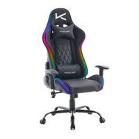 Silla Gamer Negra con Luces Led RGB Reclinación 150° RIK-101NL