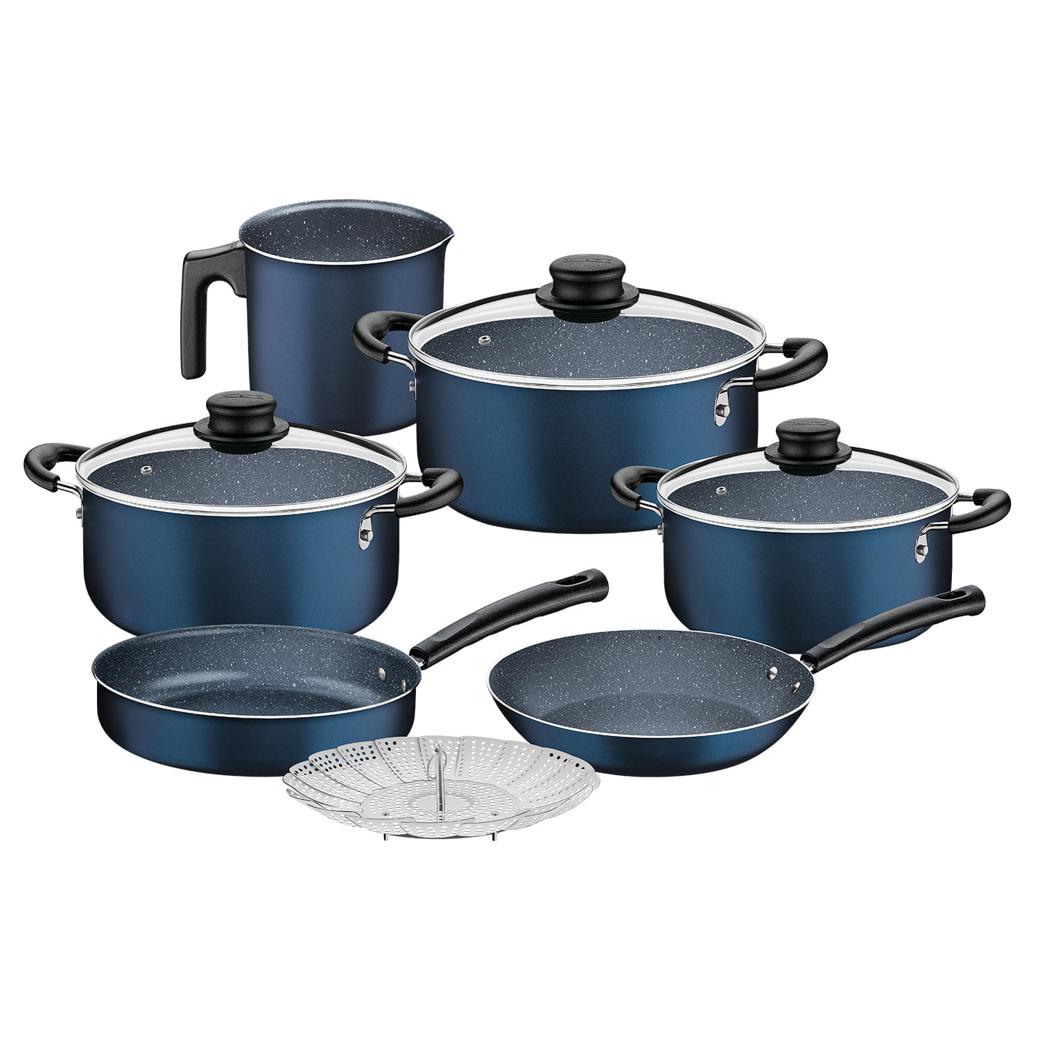 Juego De Ollas Maz Azul 10 Piezas