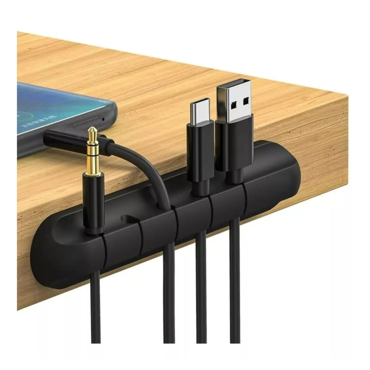 Organizador de cables adhesivo para escritorio computador