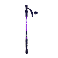 BASTÓN TREKKING MANGO RECTO CON ANTISHOCK DIMAN C/ROSETA MORADO