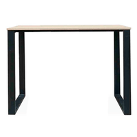 Escritorio Oh Home Office Rectangular Mel 18MM 120X60X74 Rovere B/Negro