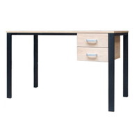 Escritorio Krona Home Office Rectangular c/flotante Mel18MM 120X60 Rovere B/Negro