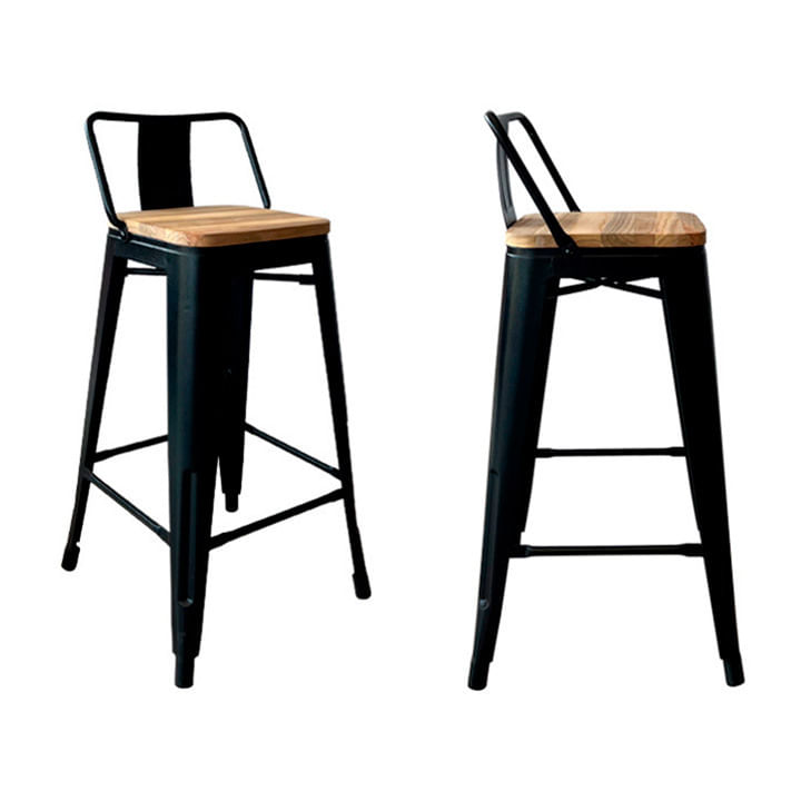 Banco Vintage C/ Respaldar Wood Altura 77 cm - Ziyaz