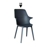 Pack 8 Silla Novak Grafito