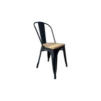 Silla Vintage Negra Wood Nogal - Ziyaz