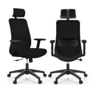 Silla Ergonómica Lacoste Plus C/Cabezal Negra - Ziyaz