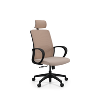 Silla Lacoste C/Cabezal Beige Claro Estructura Negra - Ziyaz