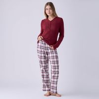 Pijama Mujer Rib Flannel Hypnotic