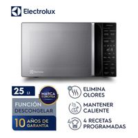 Microondas Freestanding Eléctrico Electrolux 25L  EMDY25S2MXM