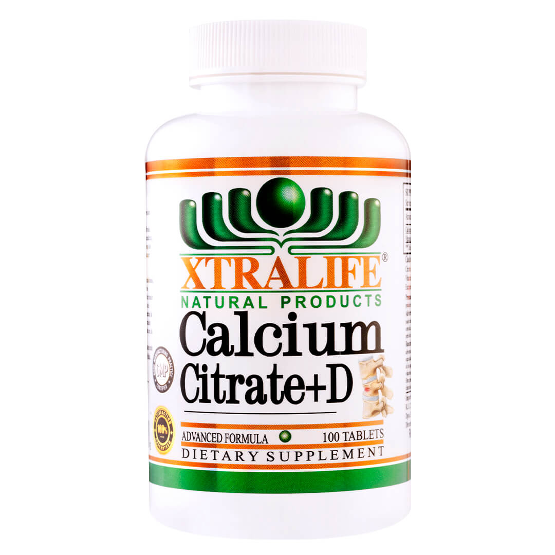 Calcio Citrate + Vitamina D3 - 100 Tabletas