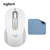 Mouse Logitech Signature M650 Blanco + Mouse Pad Mouse Antisalpicaduras