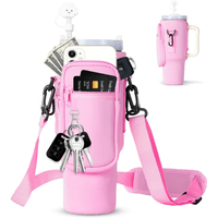 Bolsa de Transporte para Vaso Térmico con Bolsillo Rosa