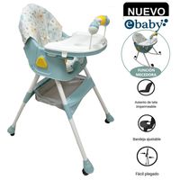 Silla de Comer Asiento Reclinable con Ruedas DALI Verde