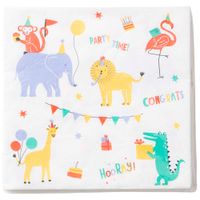 Pack de 8 Servilletas Animal Party CLASS&WORK
