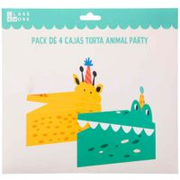 Pack de 4 Cajas para Torta Animal Party CLASS&WORK