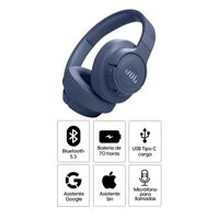 JBL Tune 770NC Auriculares inalámbricos on-ear Azul
