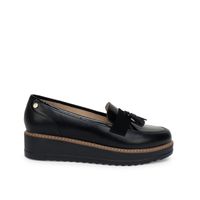 Zapato Mocasín Casual TATI-2630 Negro Viale Cuero