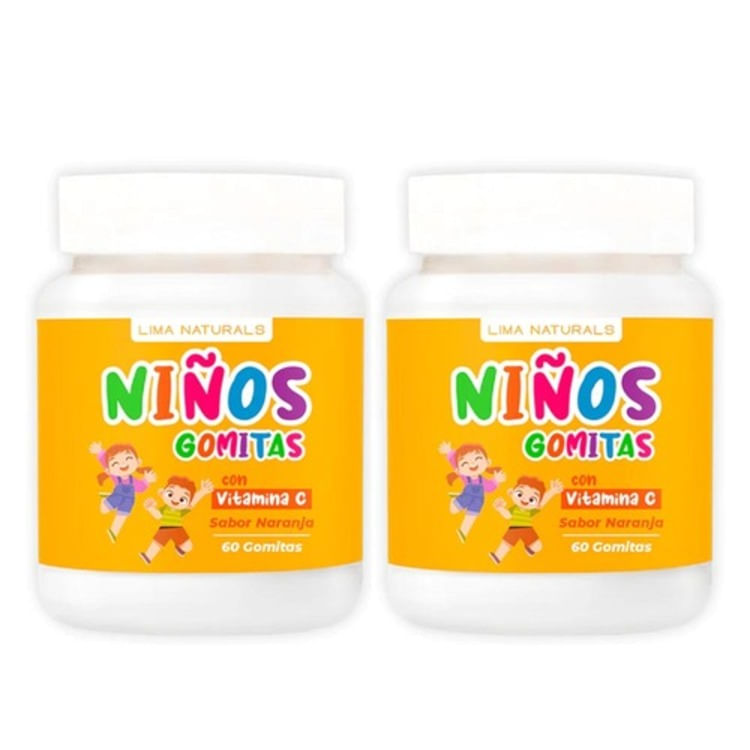 GOMITAS NIÑOS VITAMINA C 60 UNIDADES LIMA NATURALS X 2