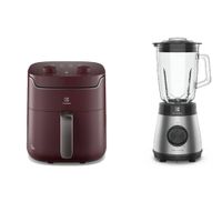Combo: Freidora de Aire Electrolux 5,6L Roja Efficient 1400W EAF41 + Licuadora Electrolux 700w 5 velocidades con Tecnologia TruFlow EBS30