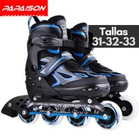 Patines en Línea Ajustables F08 - Rojo - Tallas 31-32-33 ABEC-7 82A con Luces LED Frame de Aluminio