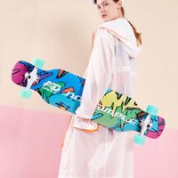 Skate Longboard 42'' Dancing Cruising Downhill - Ruedas LED