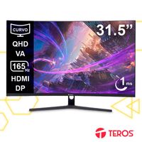 Monitor Gaming Teros TE-3217G 31.5 pulgadas Curvo QHD 165Hz 1ms HDMI DisplayPort