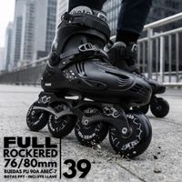 Patines Freestyle SLM Talla 39 - Full Rockered 76/80 mm - 90A - ABEC-7 - Frame Aluminio Mogema