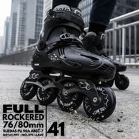 Patines Freestyle SLM Talla 41 - Full Rockered 76/80 mm - 90A - ABEC-7 - Frame Aluminio Mogema