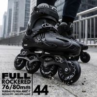 Patines Freestyle SLM Talla 44 - Full Rockered 76/80 mm - 90A - ABEC-7 - Frame Aluminio Mogema