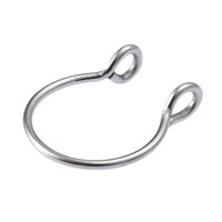 Piercing septum falso argolla para nariz plateado
