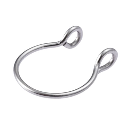 Piercing septum falso argolla para nariz plateado