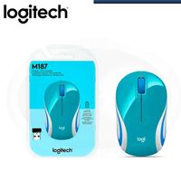 MOUSE LOGITECH M187 MINI - CELESTE