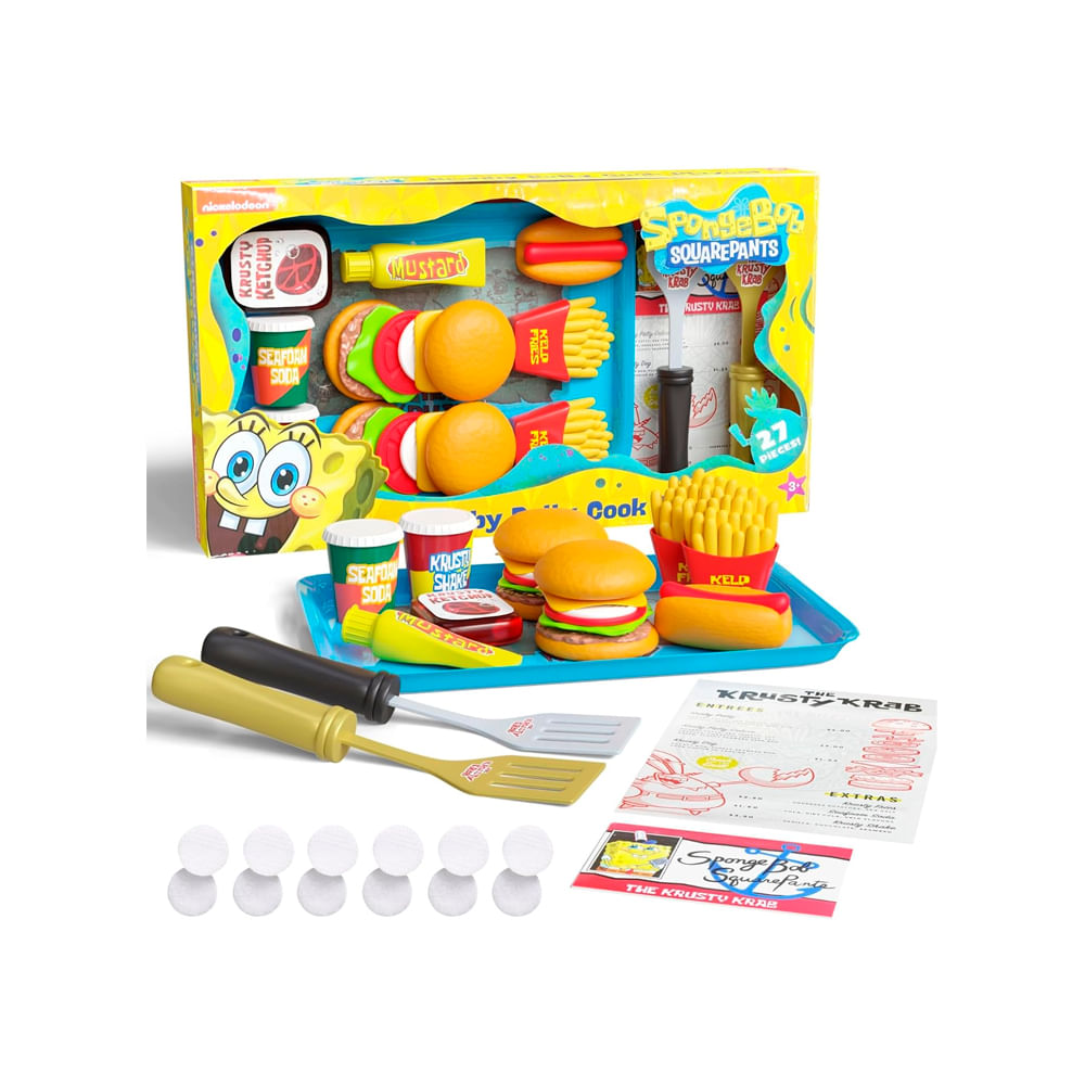 Set Cocina Para Niños Bob Esponja Crustaceo Cascarudo