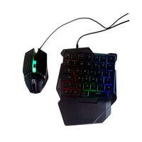 COMBO TECLADO + MOUSE GAMER 2 EN 1 DE COLORES 35 TECLAS G506 NEGRO