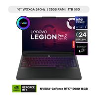 Laptop Lenovo Legion Pro 7 16IAX10H 32GB RAM 1TB SSD Eclipse Black