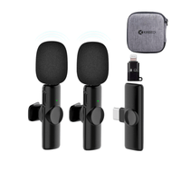 Micrófono Solapero Inalámbrico DUAL Tipo C con adaptador para iPhone K11