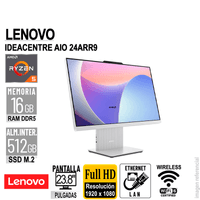 AIO Lenovo IdeaCentre AIO 24ARR9, 23.8"" FHD IPS Ryzen 5 7535HS 16GB DDR5 SIN SISTEMA OPERATIVO