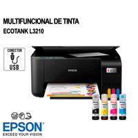 IMPRESORA DE TINTA EPSON ECOTANK L3210  ESCANEA / COPIA / USB