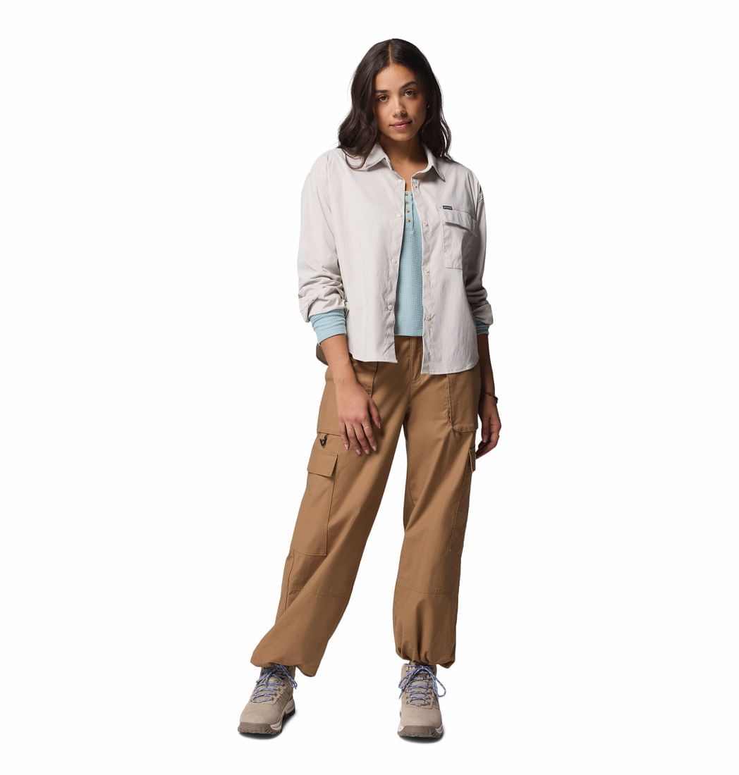 Blusa Para Mujer Manga Larga Granite Point™ Beige Vestuario