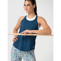 Polo Sin Manga Para Mujer Training Tank Aloe Azul Bsoul