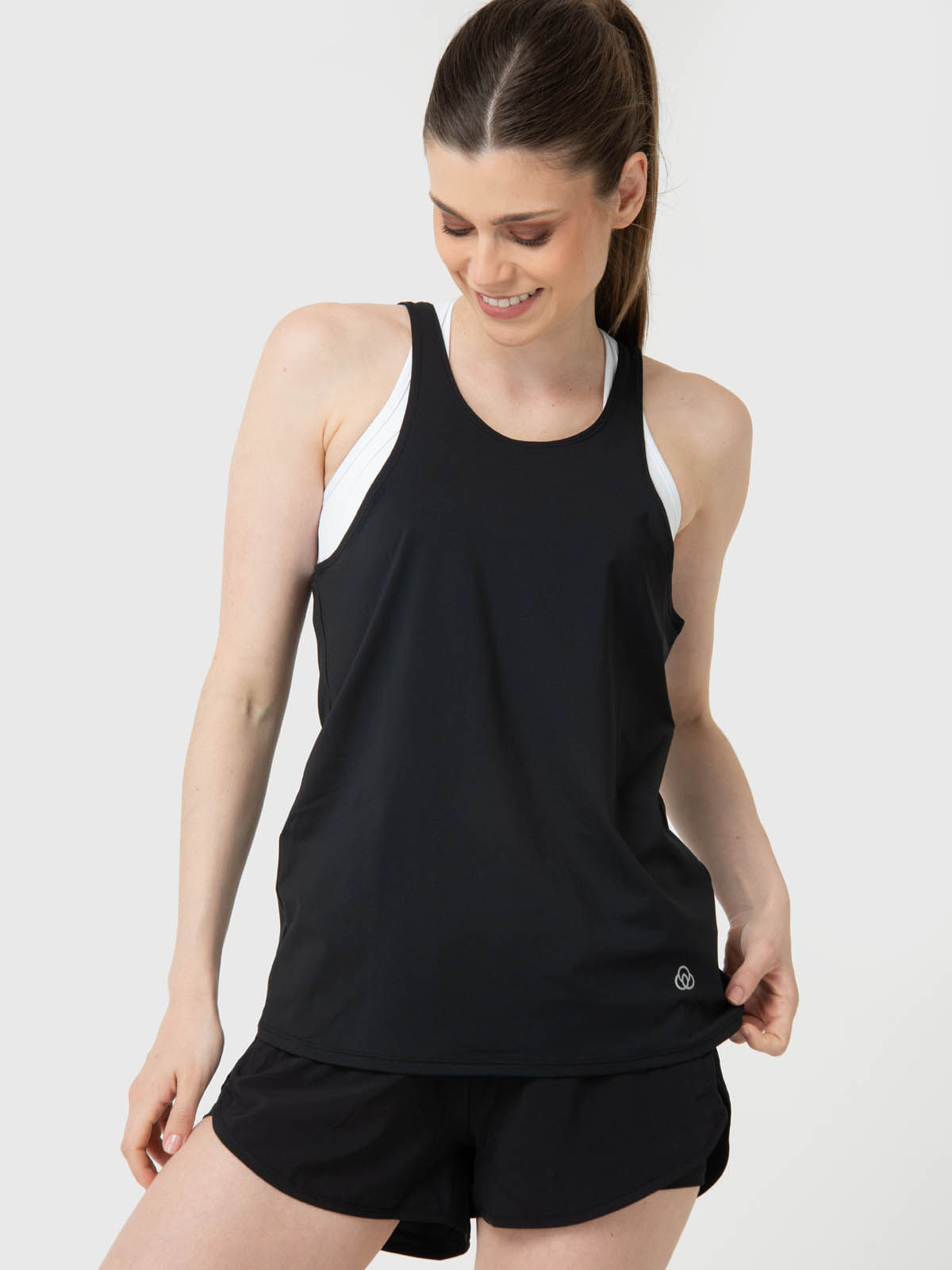Polo Sin Manga Para Mujer Tank Cloe Aloe Negro Bsoul