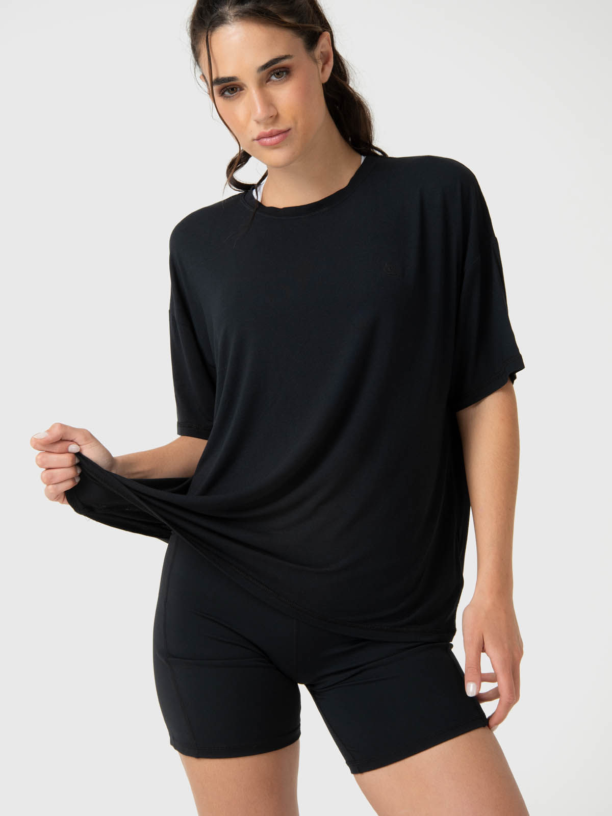 Polo Manga Corta Para Mujer T-Shirt Anto Aloe Negro Bsoul
