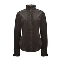 Blusa M/L Algodón Orgánico Para Mujer Borage Marrón Rockford