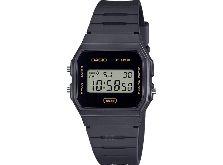 Reloj Casio Unisex F-91WB-8A Retro Negro
