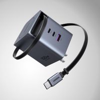 Cargador UGREEN Nexode Pro de 100 W GaN con cable retráctil X616