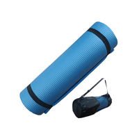 Colchoneta Mat Yoga 15 Mm Calidad A1 + Sujetador + Bolso BLUE