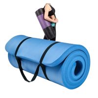 Colchoneta Yoga Mat 20 mm Extra Gruesa con Bolso y Sujetador Pilates Gym Azul