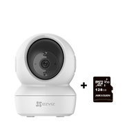 Cámara de Seguridad Wifi H6C Full HD + MicroSD 128GB para interiores 360° - Ezviz
