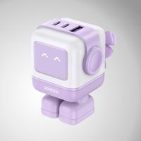 Adaptador/Cargador de corriente UGREEN Uno, USB-C 65W, Puertos 2 x USB-C / 1 x USB-A (CD361) - Rosa